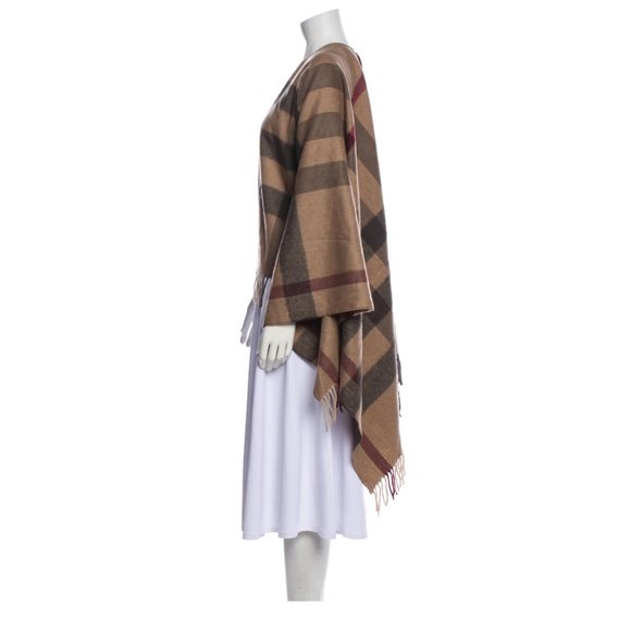 Burberry merino wool poncho cape one size fits all - Picture 7 of 14